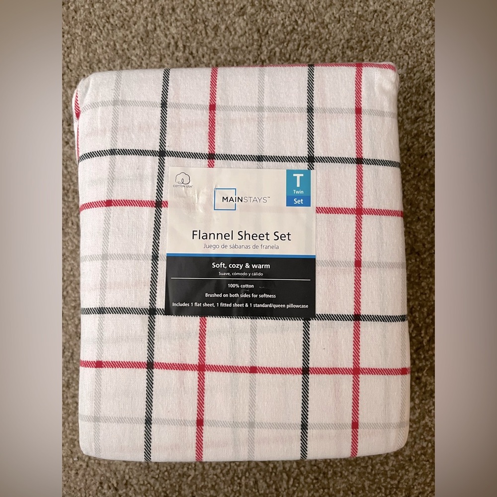 Mainstays Winter Flannel Sheet Set